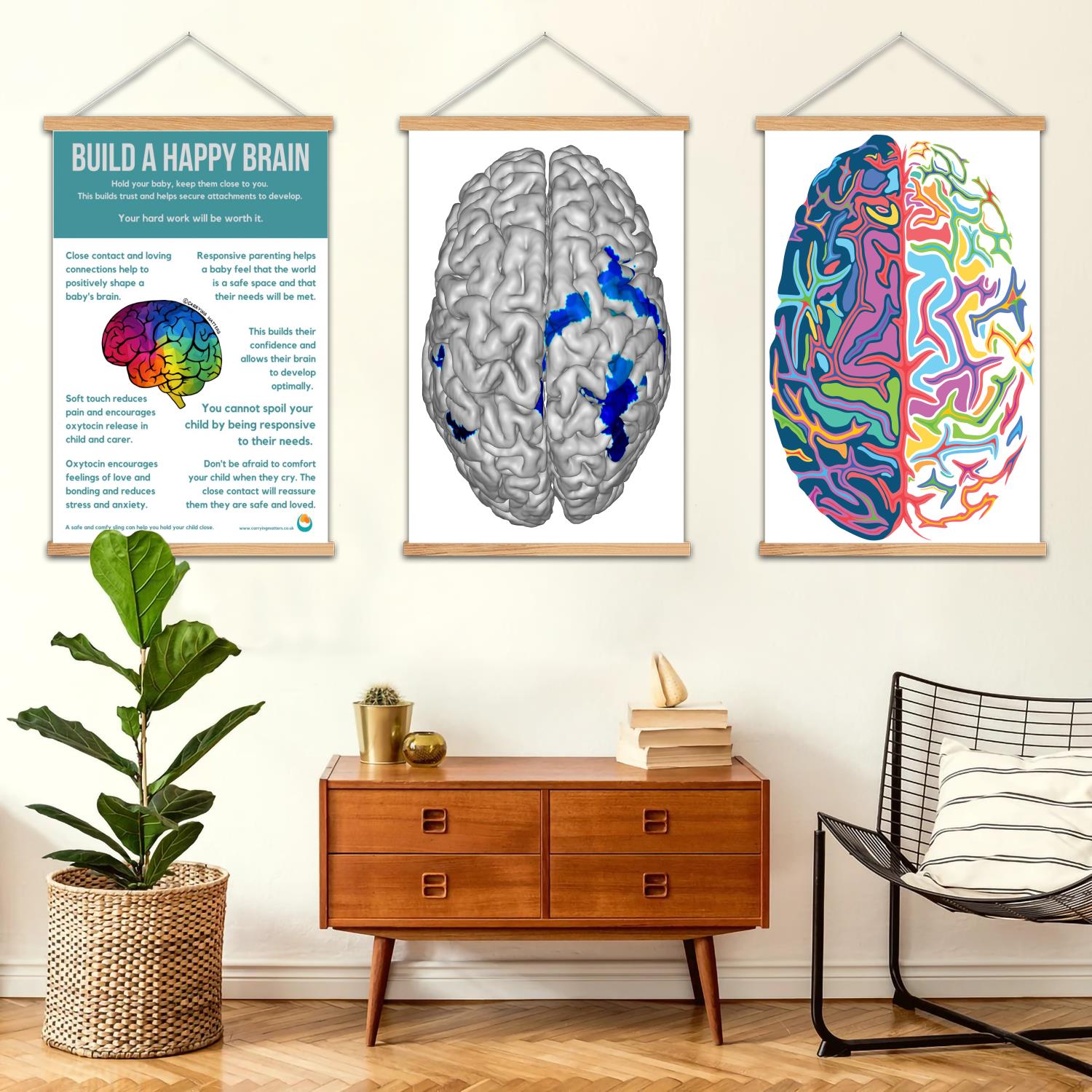 Art Print Framed - Beyin Çerçeveli Duvar Resmi Kanvas Sanat