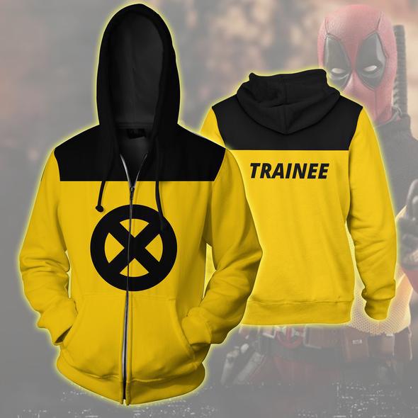 Anime Merchandise Jacket - Deadpool 2 Sarı 3D Baskılı Fermuar