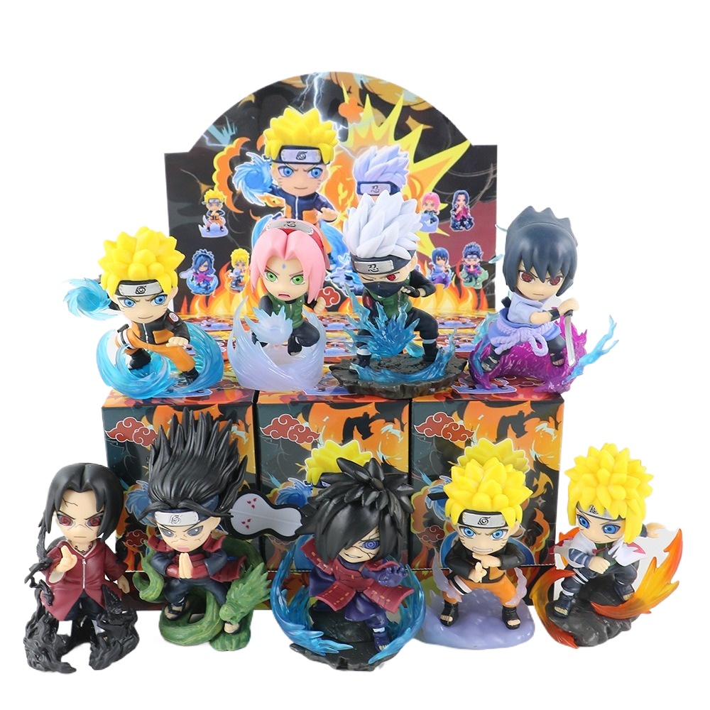 Anime Merchandise For Kids - 1-9 Çeşit Naruto Q-versiyon Figürü Kör